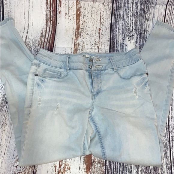 MUDD | GIRLS MID RISE SKINNY LIGHT COLOR LEGGINGS JEANS SZ -16 - Picture 2 of 6